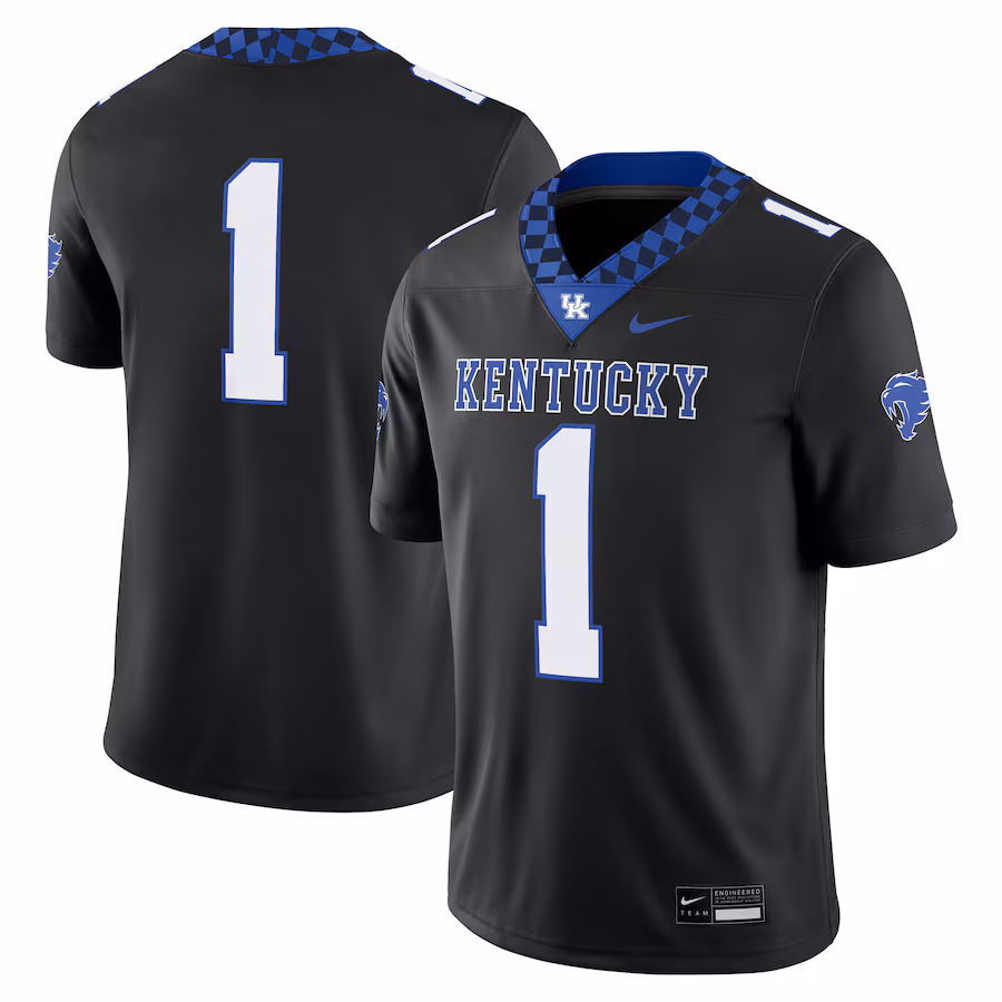 Men's Nike #1 Black Kentucky Wildcats Alternate Game Jersey - Jersey