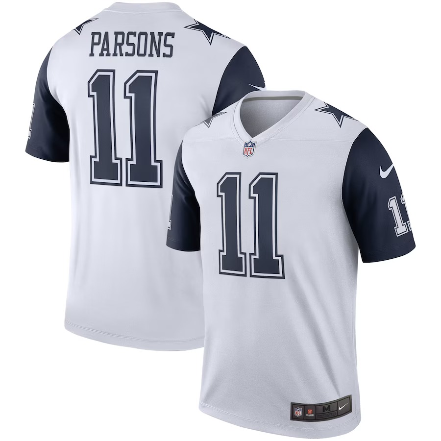 Men's Dallas Cowboys Micah Parsons Nike White Alternate Legend Player Performance Top - Jersey