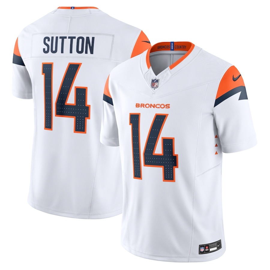Men's Denver Broncos Courtland Sutton Nike White Vapor F.U.S.E. Limited Jersey - Jersey