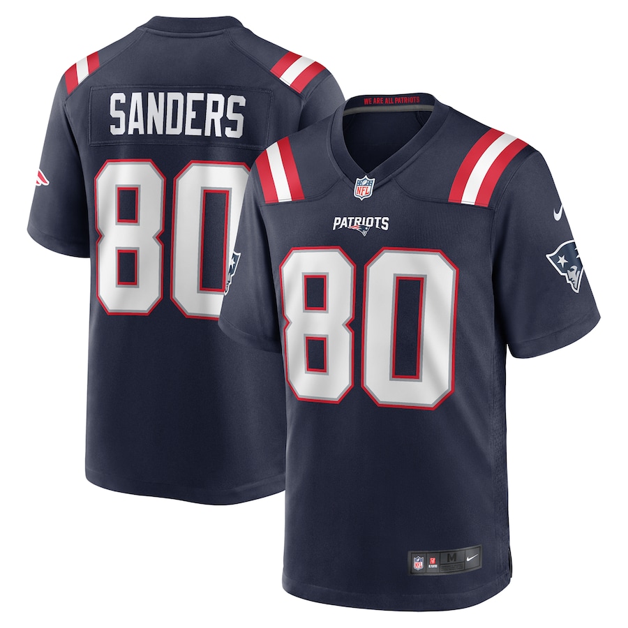 Men's New England Patriots Braylon Sanders Nike Navy Game Jersey - Jersey