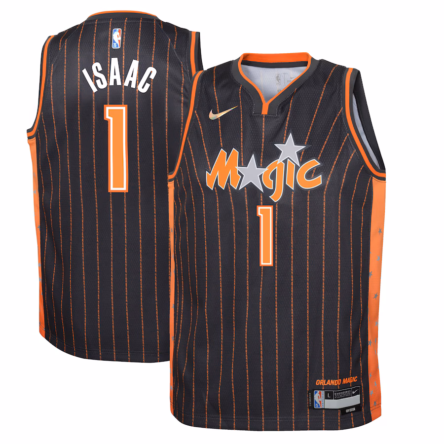 Youth Orlando Magic Jonathan Isaac Nike Anthracite Swingman Jersey - City Edition - Jersey