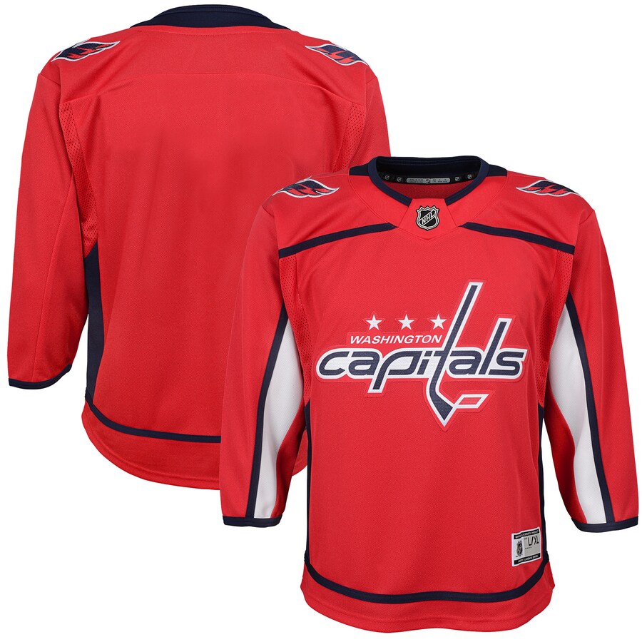 Youth Washington Capitals Red Home Blank Premier Jersey - Jersey