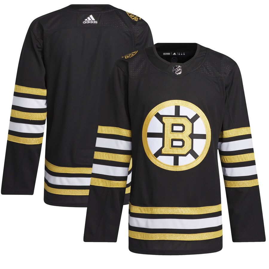 Men's Boston Bruins  adidas Black 100th Anniversary Primegreen Authentic Jersey - Jersey
