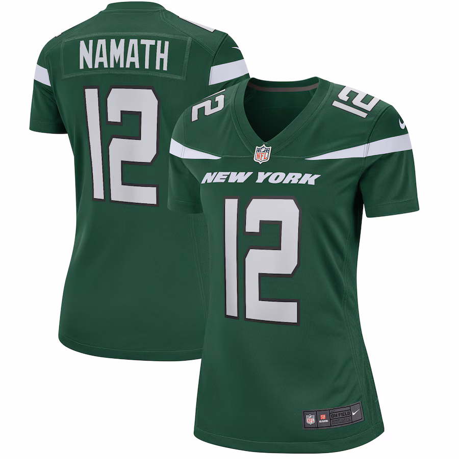 Women's New York Jets Joe Namath Nike Gotham Green Game Retired Player Jersey - Jersey
