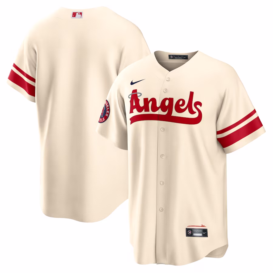 Men's Los Angeles Angels Nike Cream City Connect Replica Team Jersey - Jersey