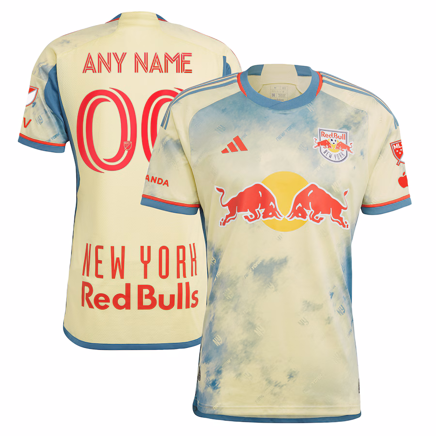 Men's New York Red Bulls adidas Yellow 2023 Daniel Patrick Kit Authentic Custom Jersey - Jersey