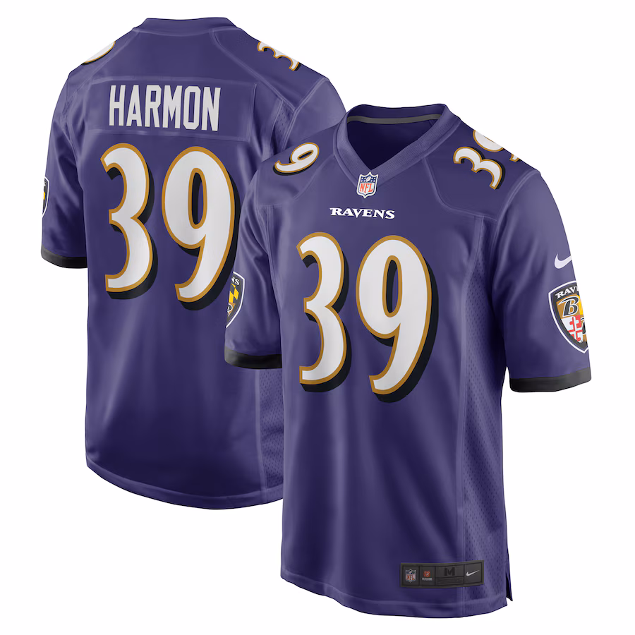 Men's Baltimore Ravens Duron Harmon Nike  Purple  Game Jersey - Jersey
