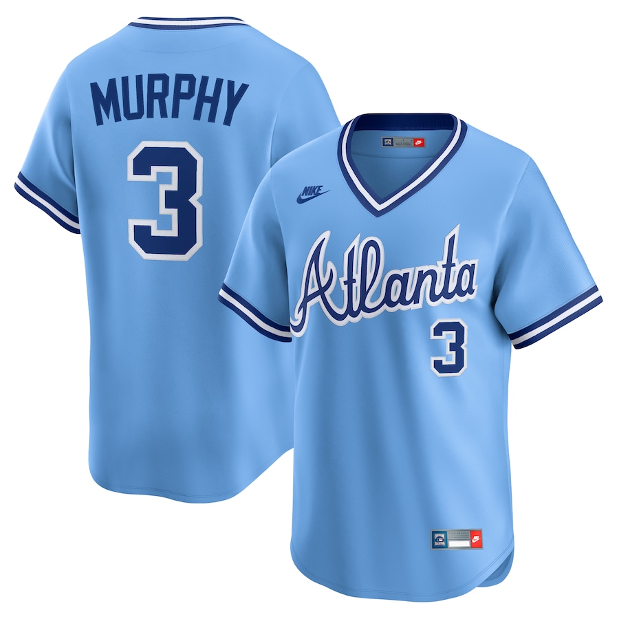 Men's Atlanta Braves Dale Murphy Nike Light Blue Throwback Cooperstown Collection Limited Jersey - Jersey