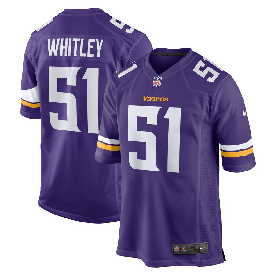 Men's Minnesota Vikings Benton Whitley Nike Purple Home Game Player Jersey - Jersey