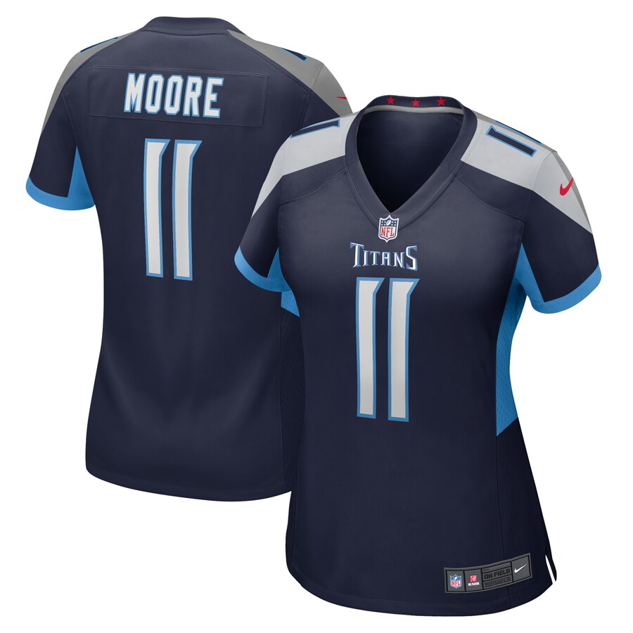 Women's Tennessee Titans Chris Moore Nike  Navy  Game Jersey - Jersey