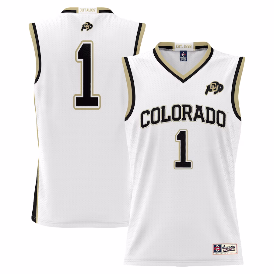 #1 Colorado Buffaloes GameDay Greats Replica Lightweight Basketball Jersey - White - Jersey