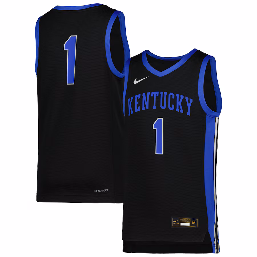 Youth Nike #1 Black Kentucky Wildcats Icon Replica Basketball Jersey - Jersey