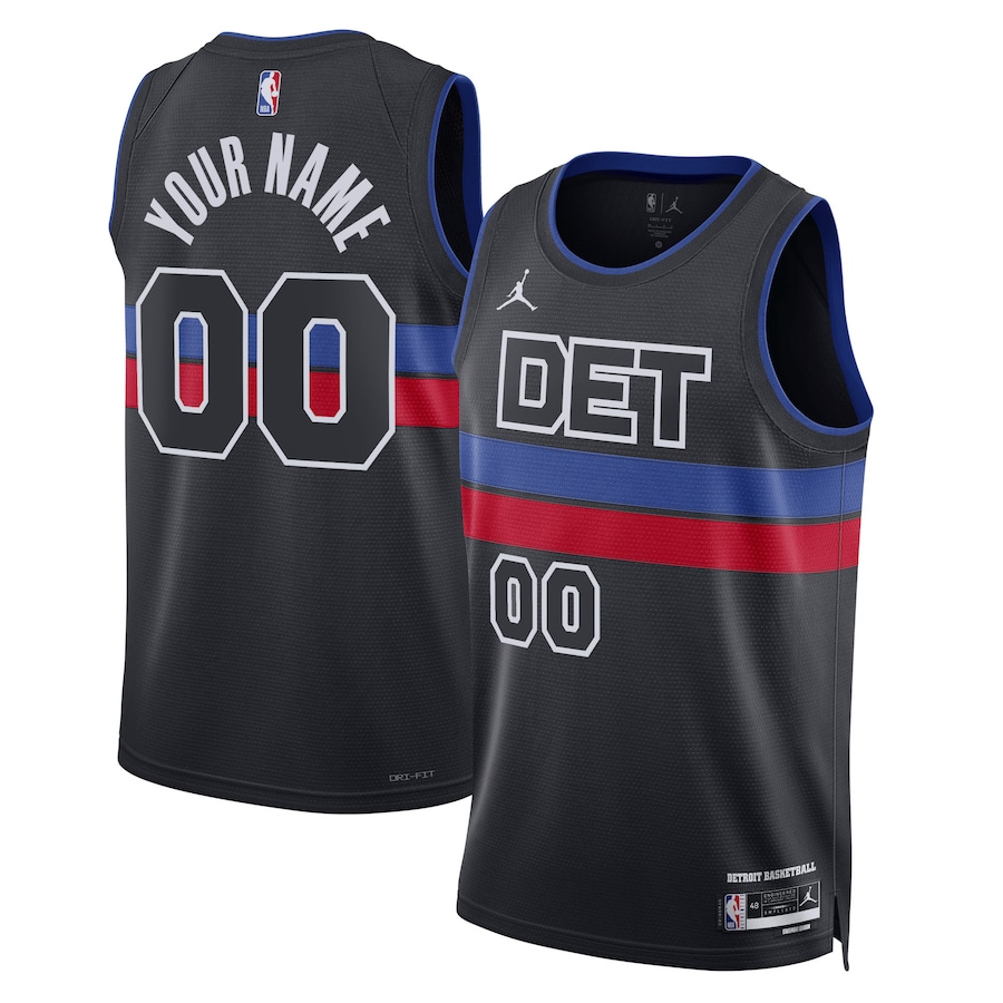 Unisex Detroit Pistons Jordan Brand Blue 2022/23 Swingman Custom Jersey - Statement Edition - Jersey