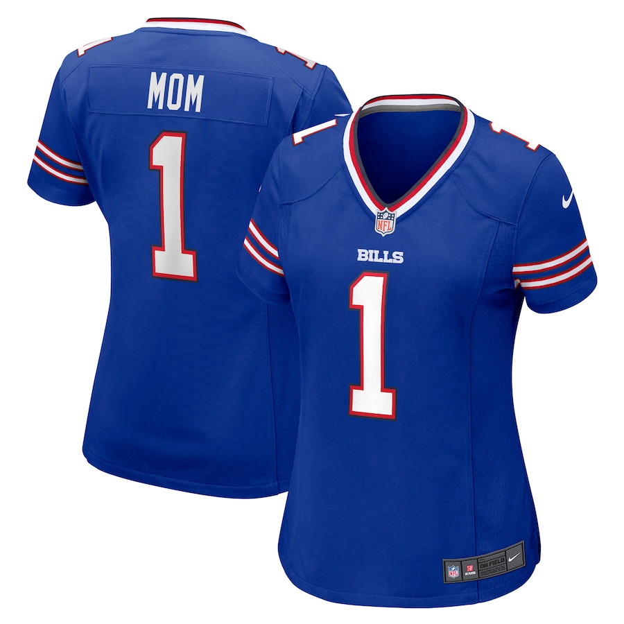 Women's Buffalo Bills Number 1 Mom Nike Royal Game Jersey - Jersey