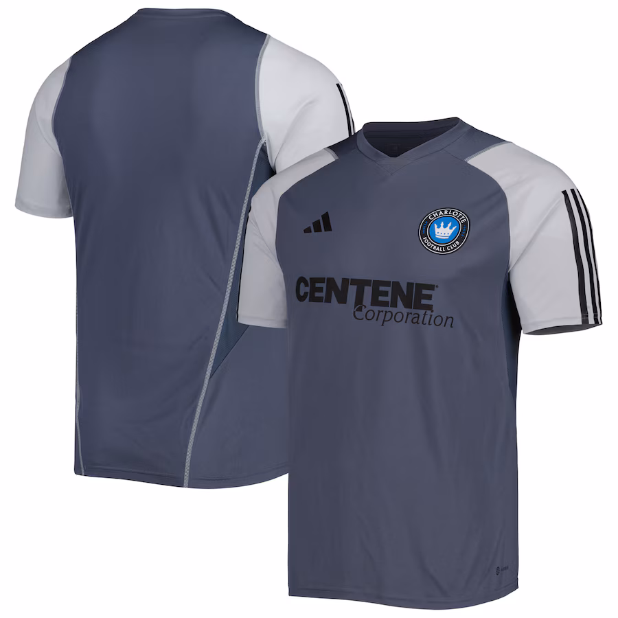 Men's Charlotte FC adidas Gray 2023 On-Field Training Jersey - Jersey