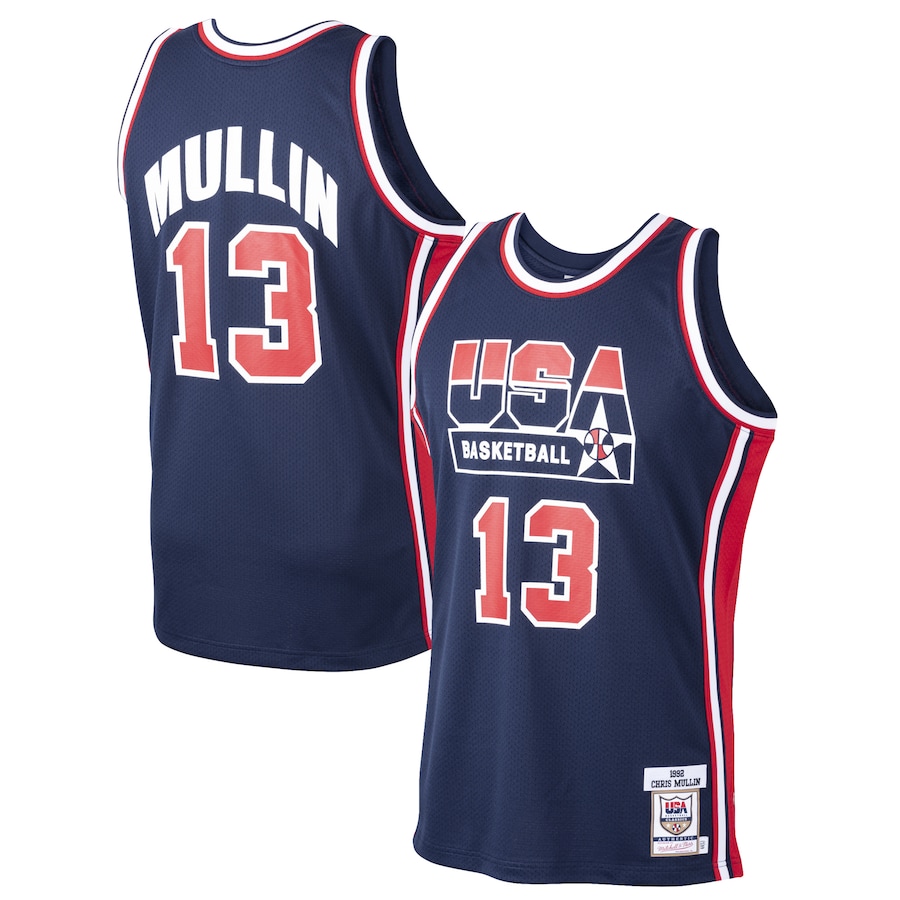 Men's USA Basketball Chris Mullin Mitchell & Ness Navy 1992 Dream Team Authentic Jersey - Jersey