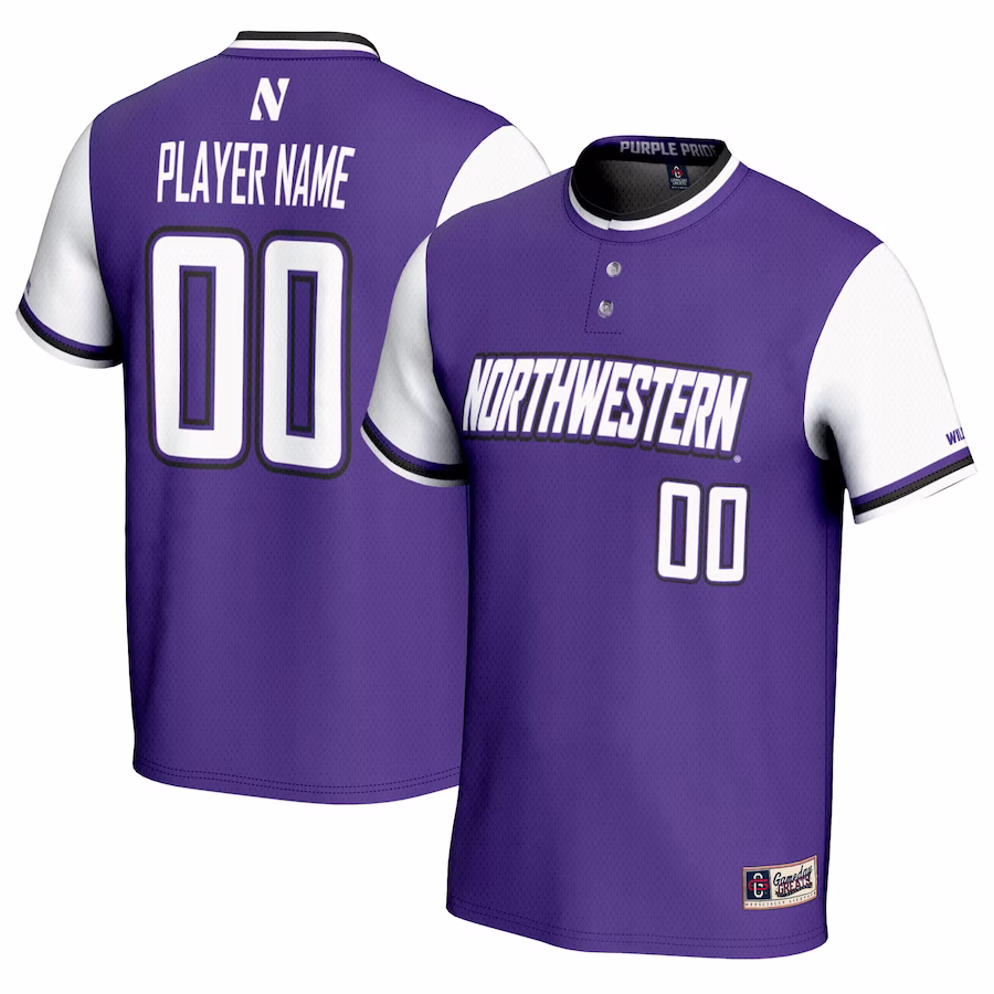 Northwestern Wildcats GameDay Greats Youth NIL Pick-A-Player Lightweight Softball Jersey - Purple - Jersey