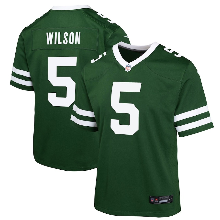 Youth New York Jets Garrett Wilson Nike Legacy Green Game Jersey - Jersey