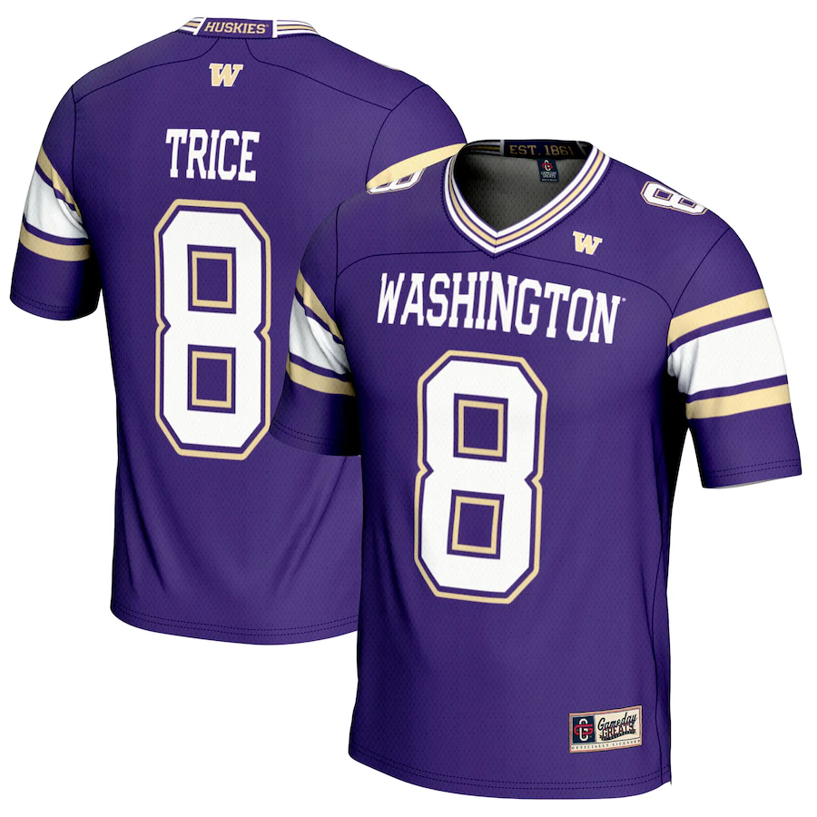 Bralen Trice Washington Huskies GameDay Greats Youth NIL Player Football Jersey - Purple - Jersey