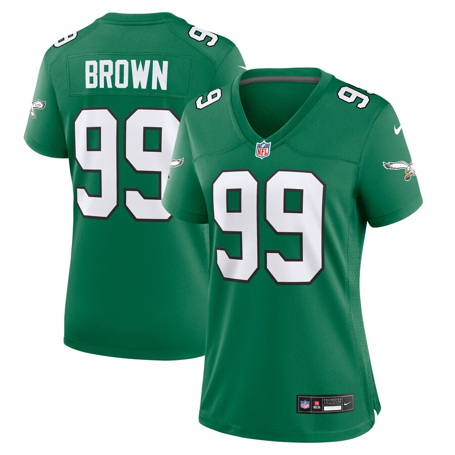 Women's Philadelphia Eagles Jerome Brown Nike Kelly Green Alternate Game Jersey - Jersey