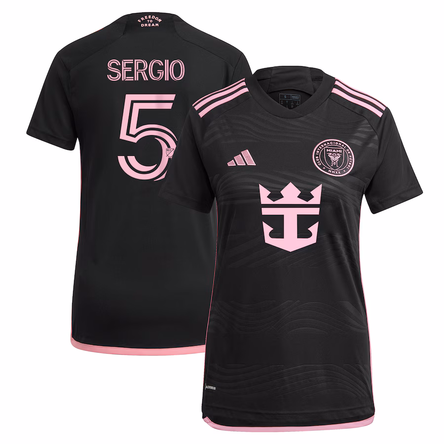 Women's Inter Miami CF Sergio Busquets adidas Black 2024 La Noche Replica Player Jersey - Jersey