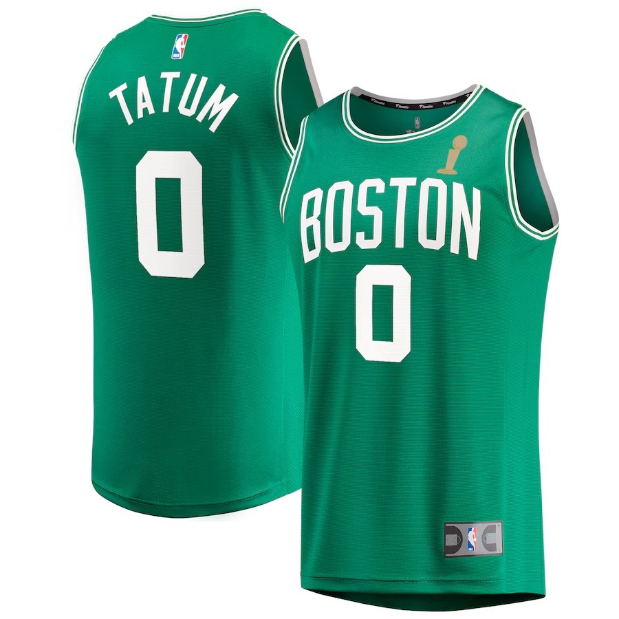 Men's Boston Celtics Jayson Tatum Fanatics Kelly Green 2024 NBA Finals Champions Fast Break Replica Player Jersey - Icon Edition - Jersey