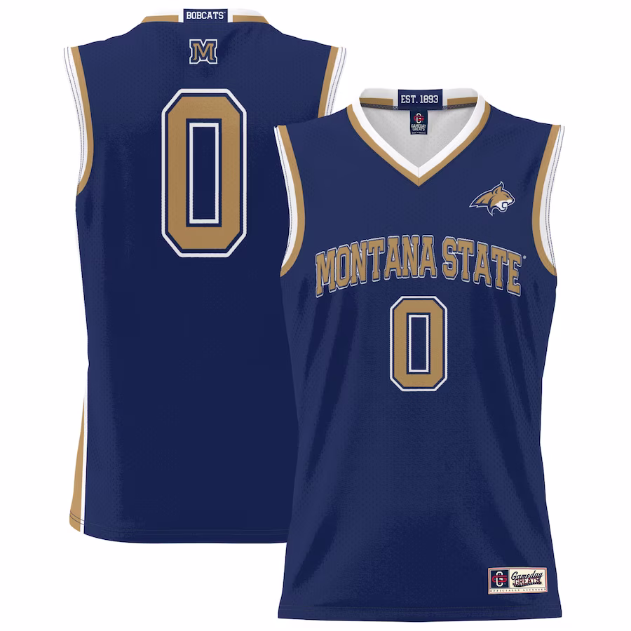 #0 Montana State Bobcats GameDay Greats Unisex Lightweight Basketball Jersey - Navy - Jersey