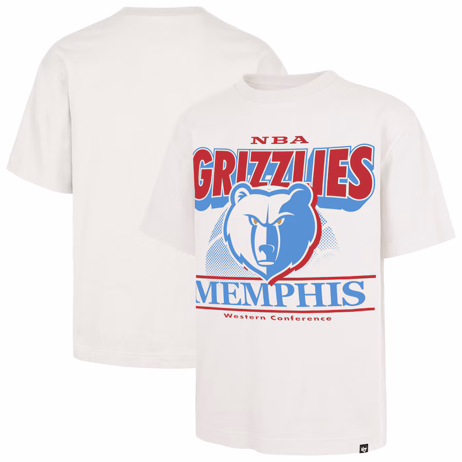 Men's Memphis Grizzlies  '47 White City Edition Shifty Foundation T-Shirt - Jersey