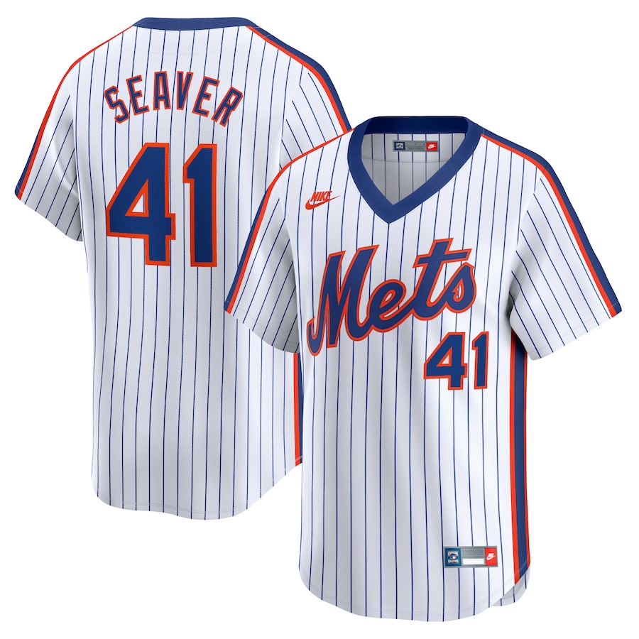 Women's New York Mets Nike White Tom Seaver Throwback Cooperstown Limited Jersey - Jersey