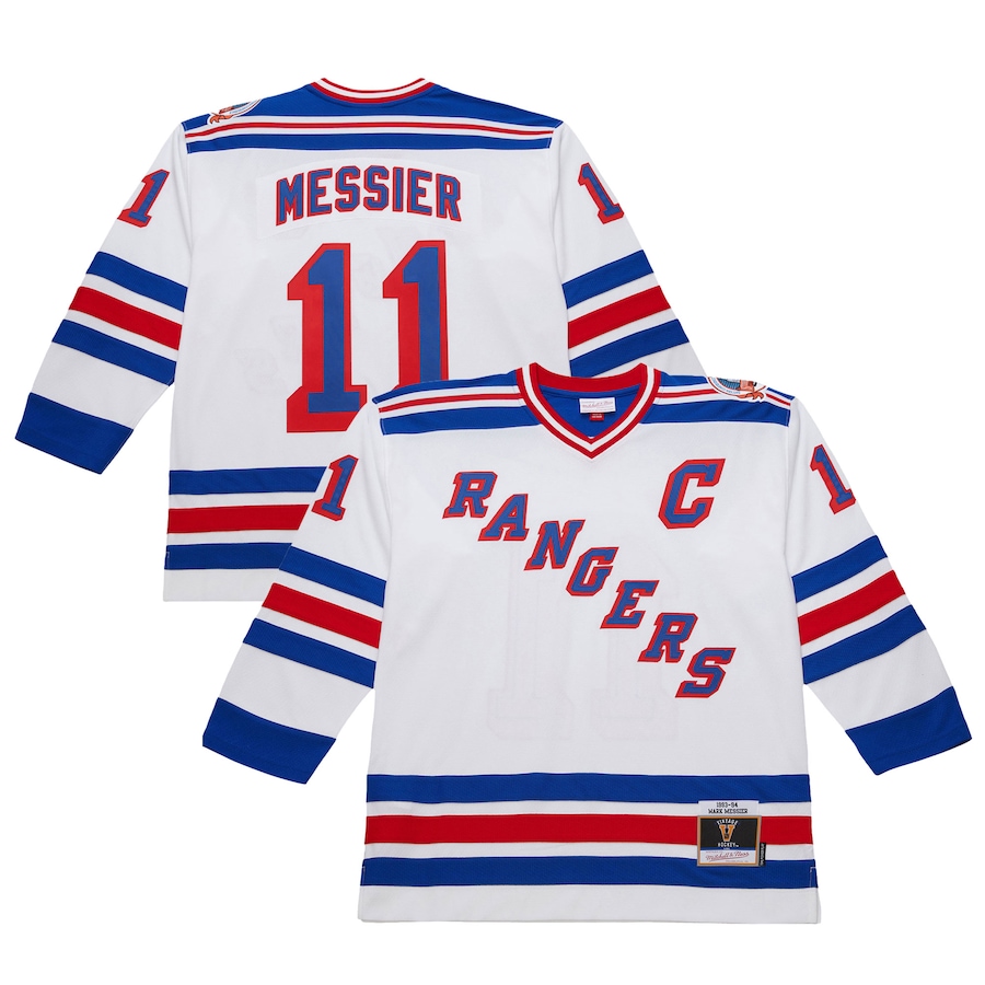 Men's New York Rangers Mark Messier White 1993-94 Power Play Jersey - Jersey