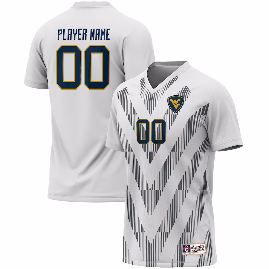 West Virginia Mountaineers GameDay Greats Youth Pick-A-Player NIL Lightweight Soccer Jersey - White - Jersey