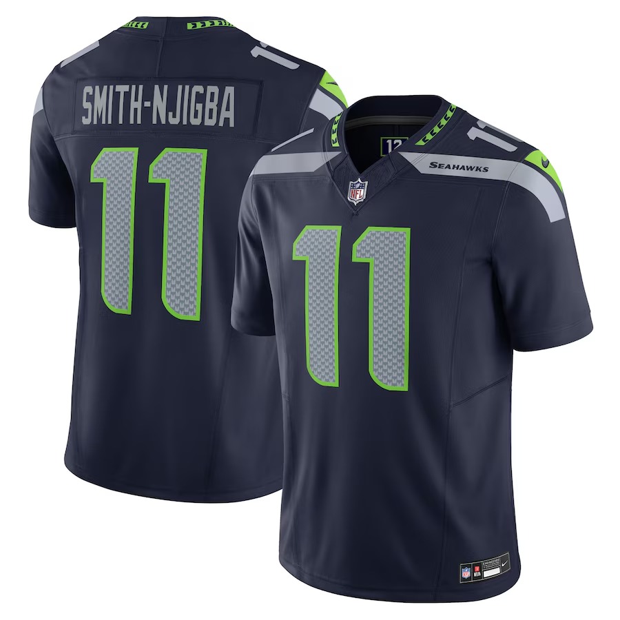 Men's Seattle Seahawks Jaxon Smith-Njigba Nike Navy Vapor F.U.S.E. Limited Jersey - Jersey