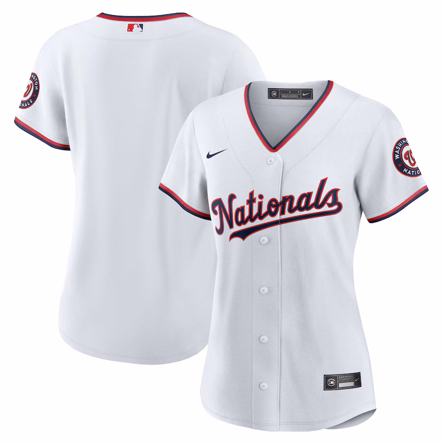 Women's Washington Nationals Nike White Home Replica Team Jersey - Jersey