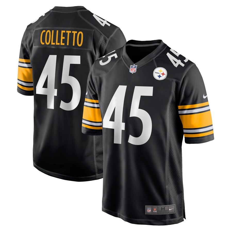 Men's Pittsburgh Steelers Jack Colletto Nike  Black  Game Jersey - Jersey