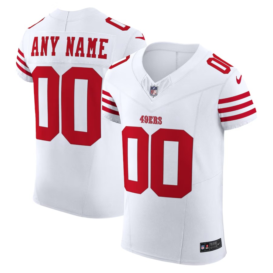 Men's San Francisco 49ers Nike White Vapor F.U.S.E. Elite Custom Jersey - Jersey