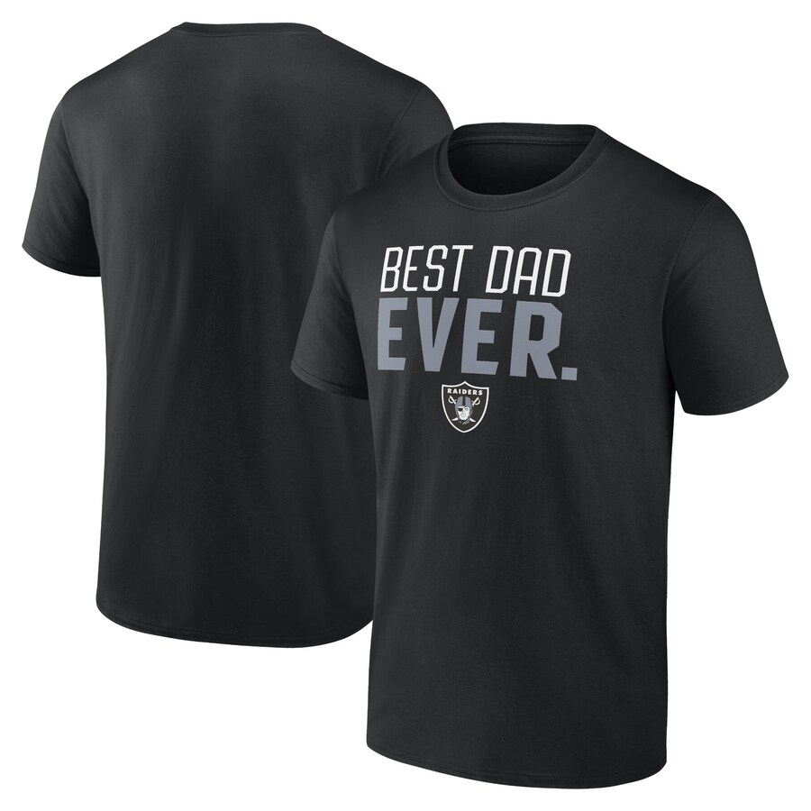 Men's Las Vegas Raiders Black Best Dad Ever Team T-Shirt - Jersey
