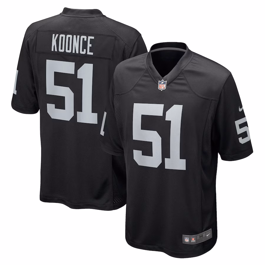 Men's Las Vegas Raiders Malcolm Koonce Nike Black Game Jersey - Jersey