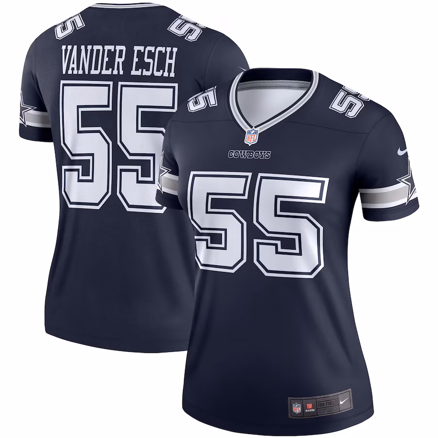 Women's Dallas Cowboys Leighton Vander Esch Nike Navy Legend Player Performance Top - Jersey
