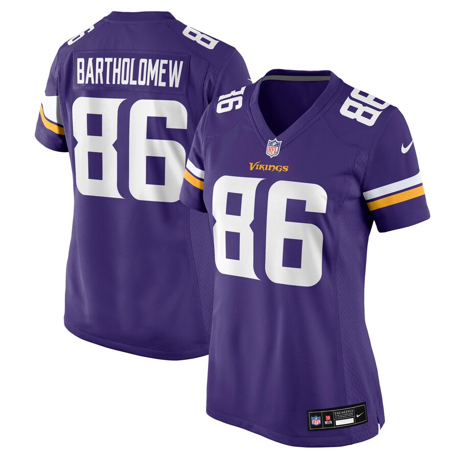 Women's Minnesota Vikings Gavin Bartholomew Nike Purple Team Game Jersey - Jersey