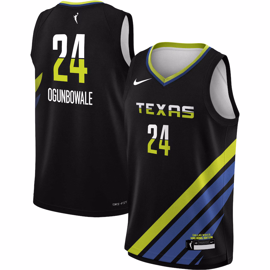 Youth Dallas Wings Arike Ogunbowale Nike Black 2023 Rebel Edition Victory Player Jersey - Jersey