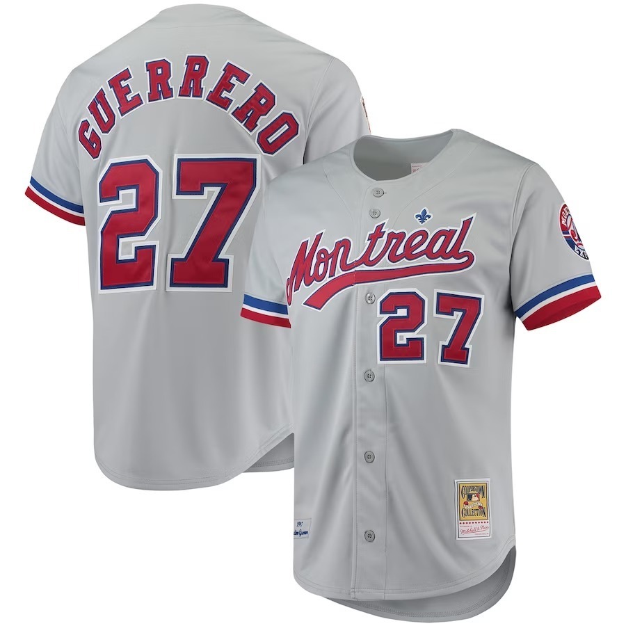 Men's Montreal Expos Vladimir Guerrero Mitchell & Ness Gray Cooperstown Collection Authentic Jersey - Jersey