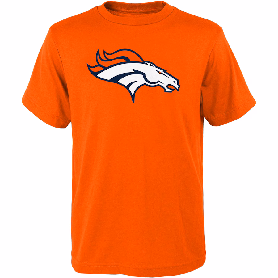 Youth Denver Broncos Orange Primary Logo T-Shirt - Jersey