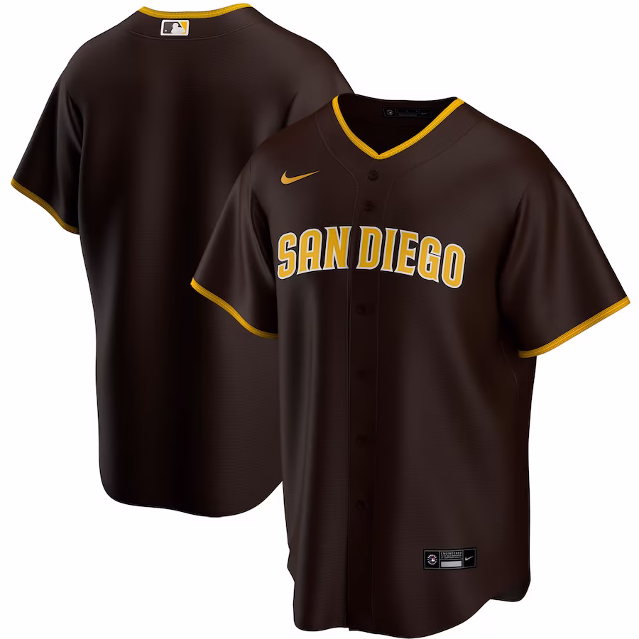 Men's San Diego Padres Nike Brown Road Replica Team Jersey - Jersey