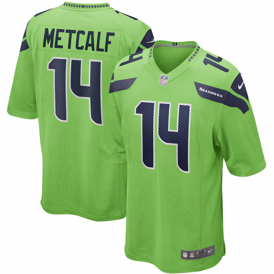 Men's Seattle Seahawks DK Metcalf Nike Neon Green Game Jersey - Jersey