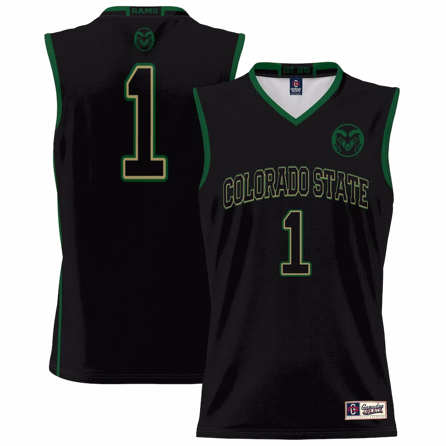 #1 Colorado State Rams GameDay Greats Youth Lightweight Basketball Jersey - Black - Jersey