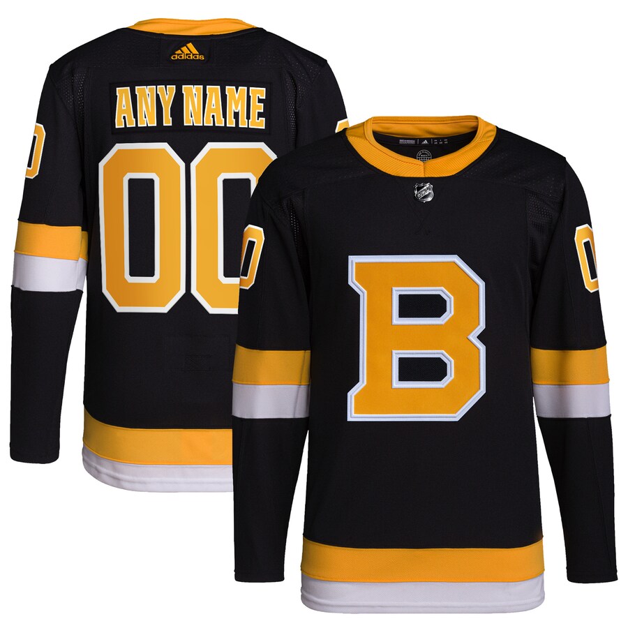 Men's Boston Bruins adidas Black Alternate Primegreen Authentic Pro Custom Jersey - Jersey