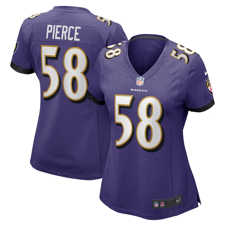Women's Baltimore Ravens Michael Pierce Nike Purple Player Game Jersey - Jersey