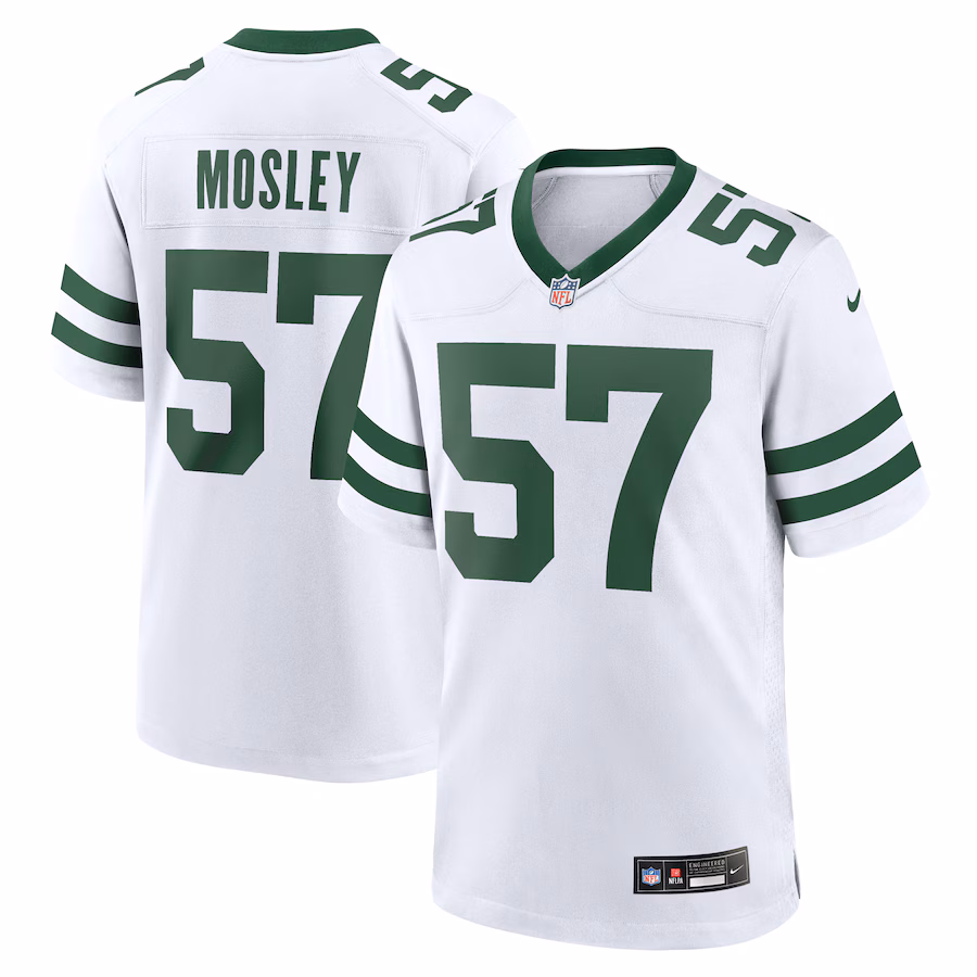 Men's New York Jets C.J. Mosley Nike White Legacy Player Game Jersey - Jersey