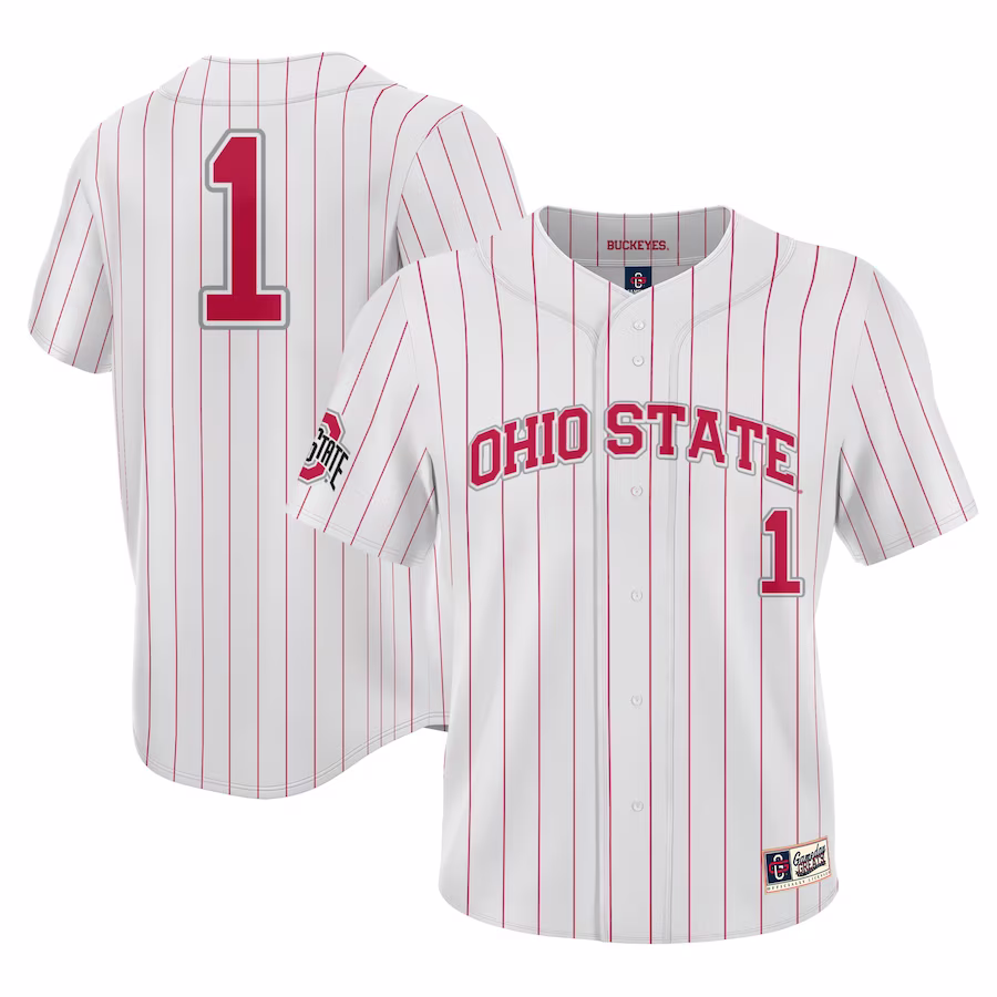 #1 Ohio State Buckeyes GameDay Greats Youth Lightweight Baseball Jersey - White - Jersey
