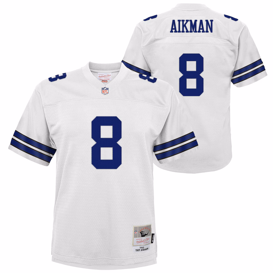 Youth Dallas Cowboys Troy Aikman Mitchell & Ness White 1992 Legacy Jersey - Jersey